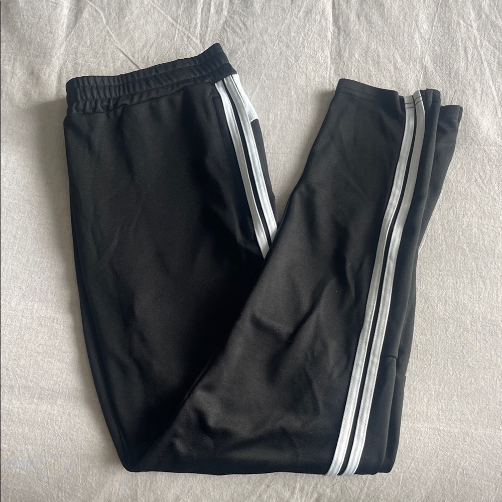 Kids Black Sweatpants with White Stripes